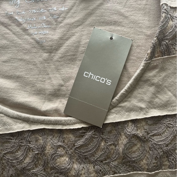 Chicos tan lace‎ tank NWT - Picture 3 of 6